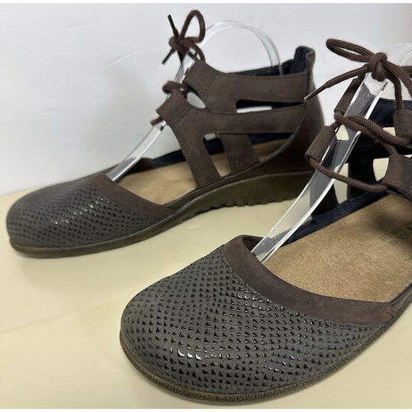 Naot Kata Women's Brown Leather Lace Up Sandals EU42 W11 - Picture 3 of 10